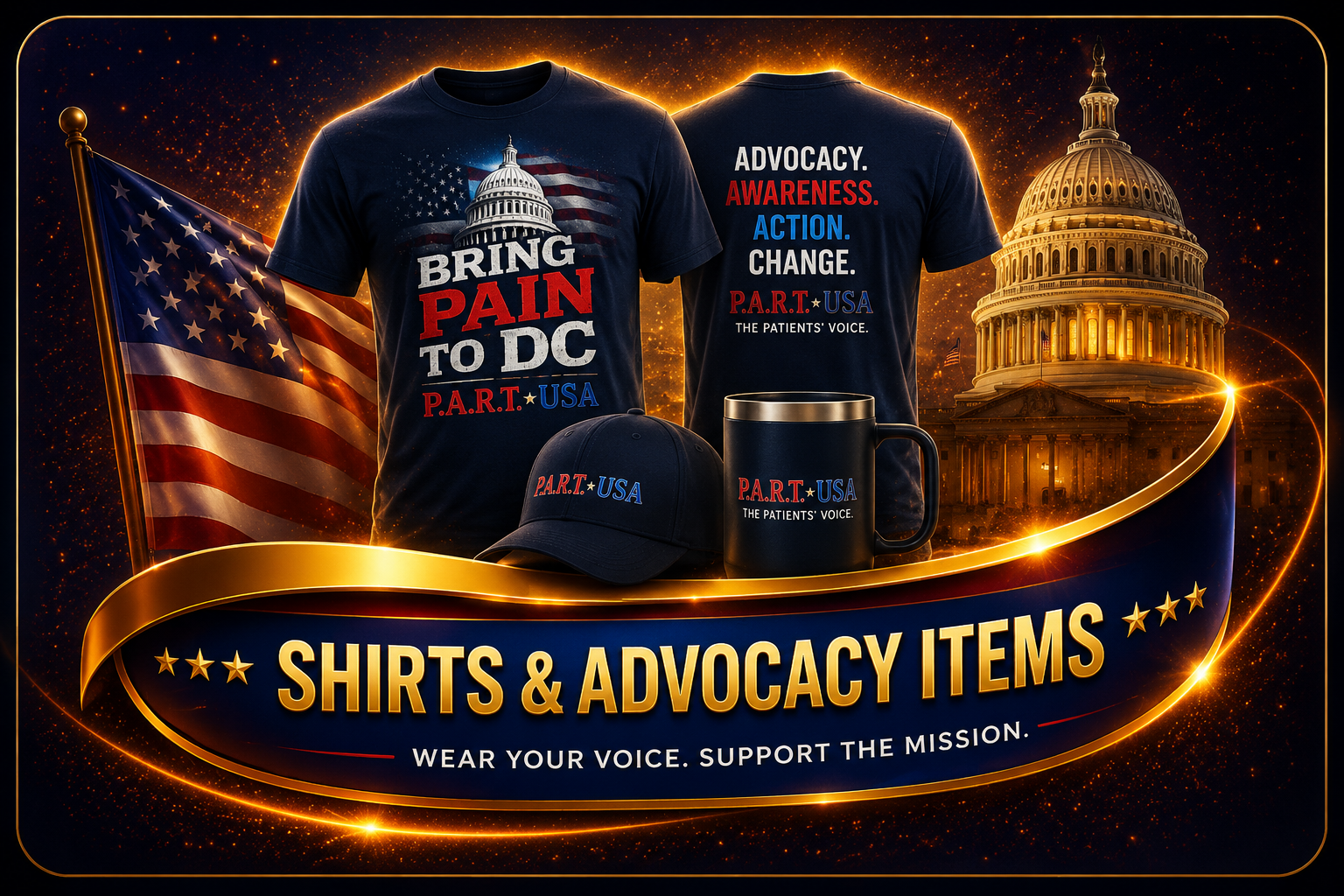 Shirts and Advocacy Items